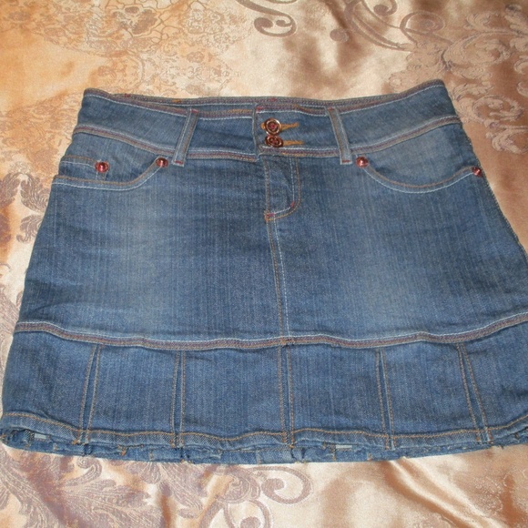DENIM MINI SKIRT - Picture 3 of 8